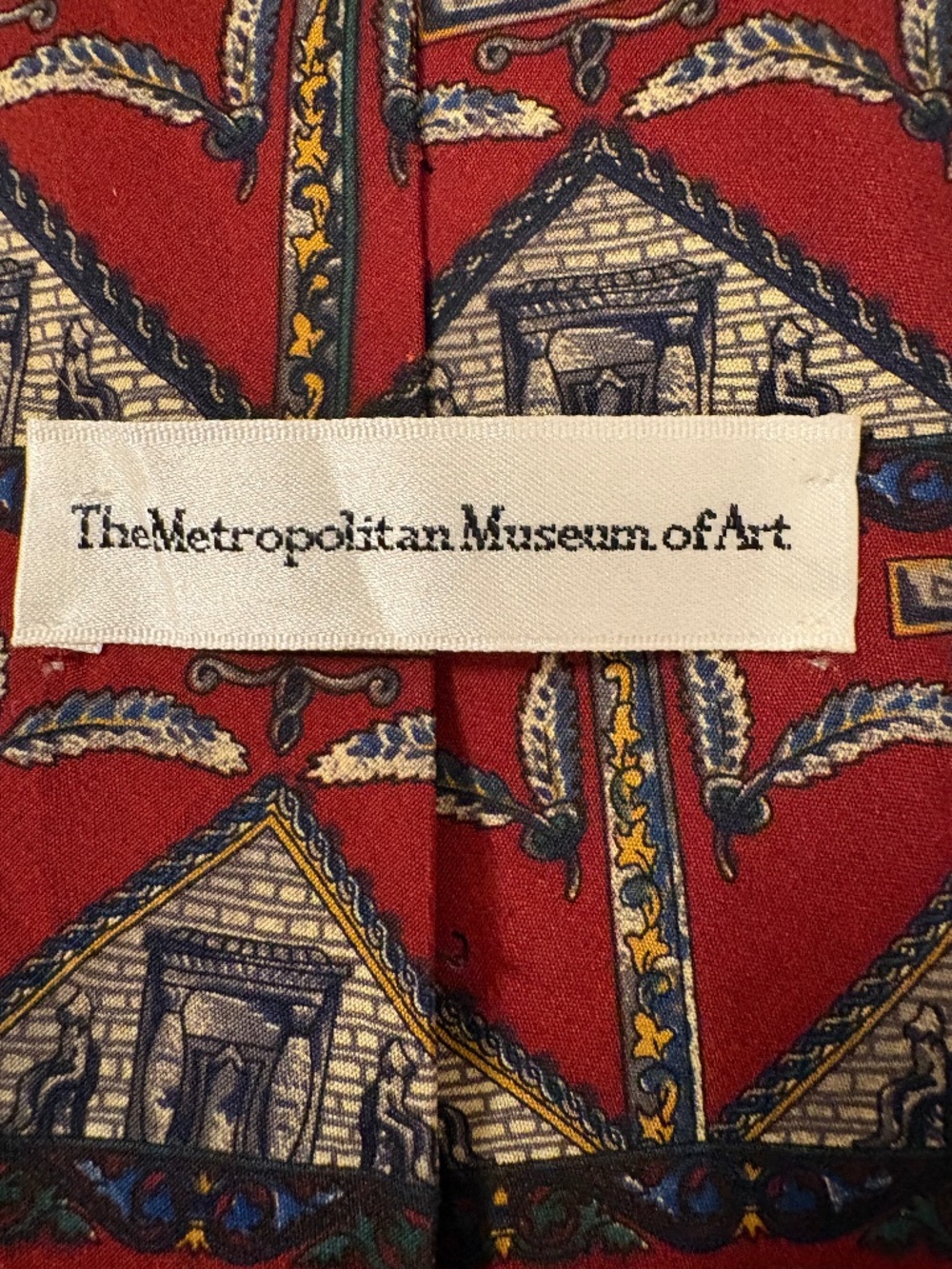 Vintage Metropolitan Museum of Art (MMA) Egyptian Revival Silk Tie